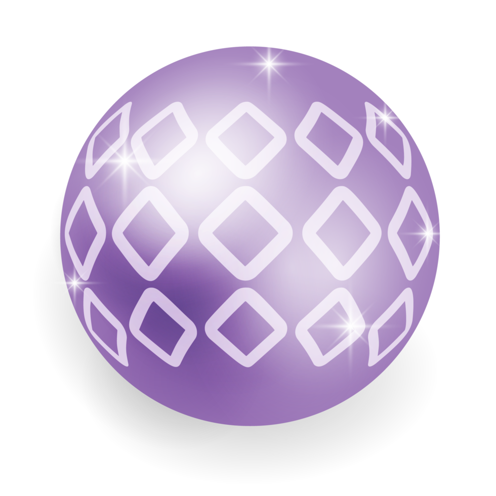 Metallic Purple Christmas Ball. png