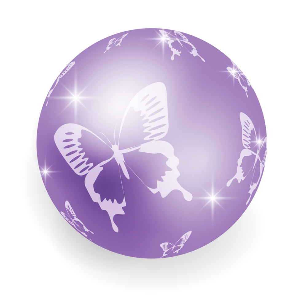 Metallic Purple Christmas Ball. png