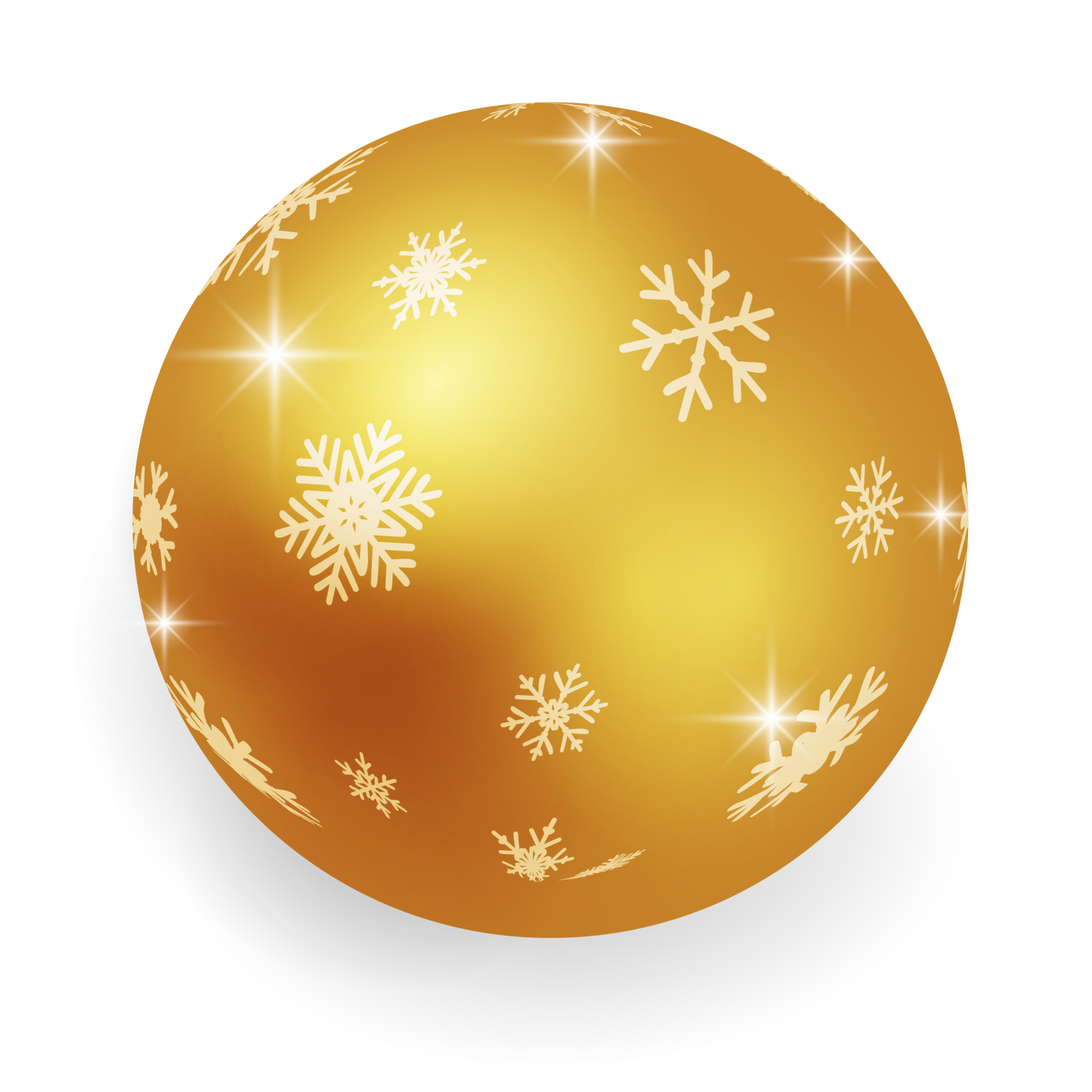 Metallic Gold Christmas Ball. 14272923 PNG