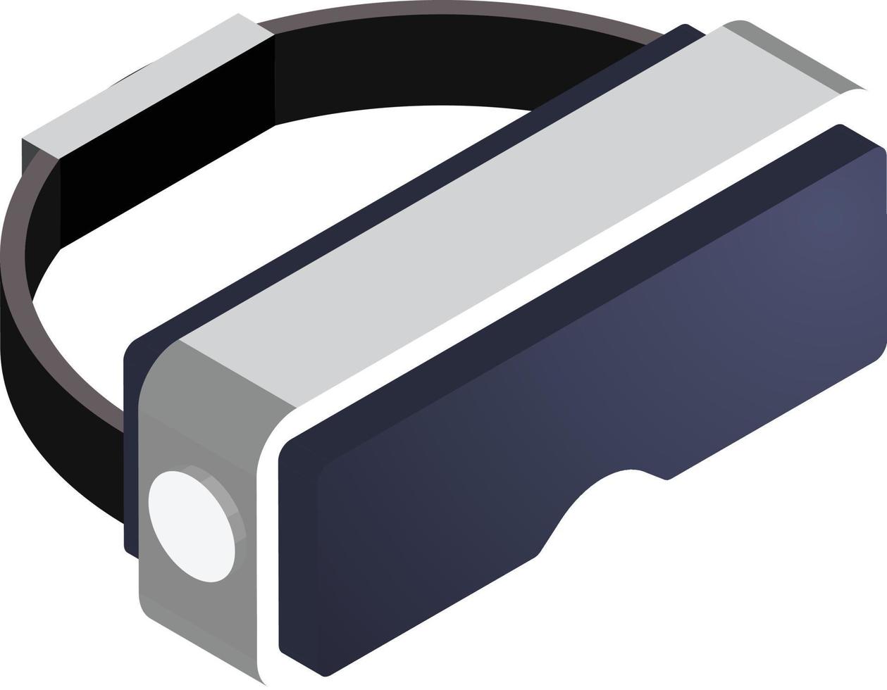VR glasses illustration in 3D isometric style vector