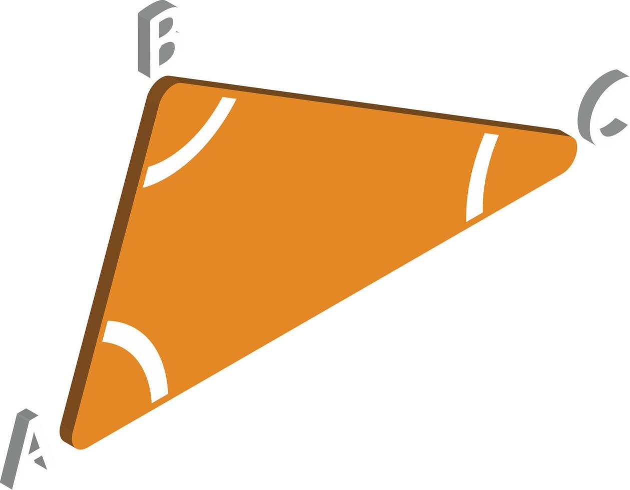 ilustración de triángulo rectángulo en estilo isométrico 3d vector