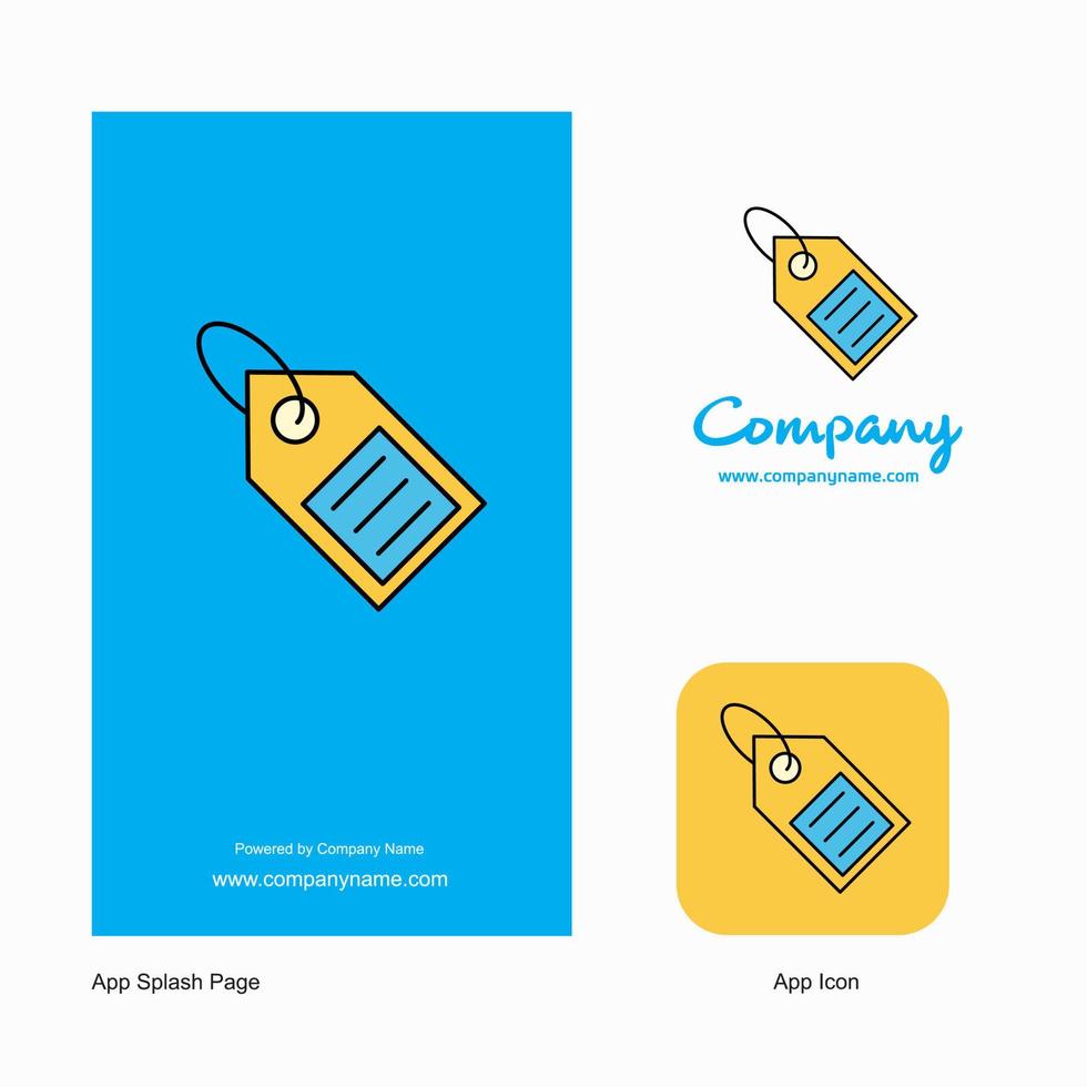 Sale tag Company Logo App Icon and Splash Page Design Creative Business App Design Elements vector