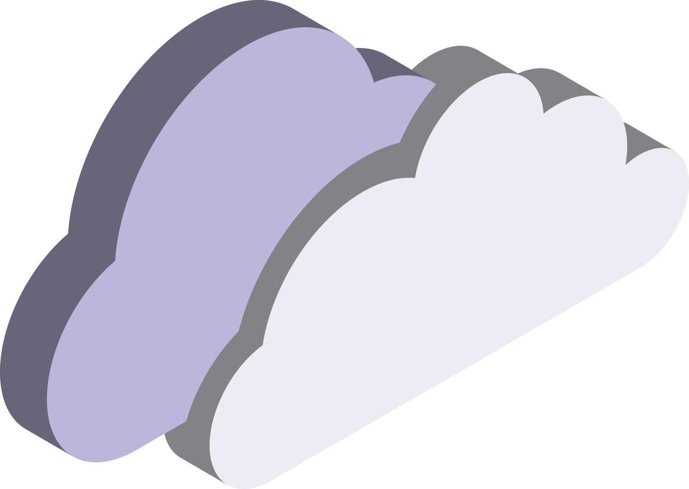 ilustración de nube en estilo isométrico 3d vector