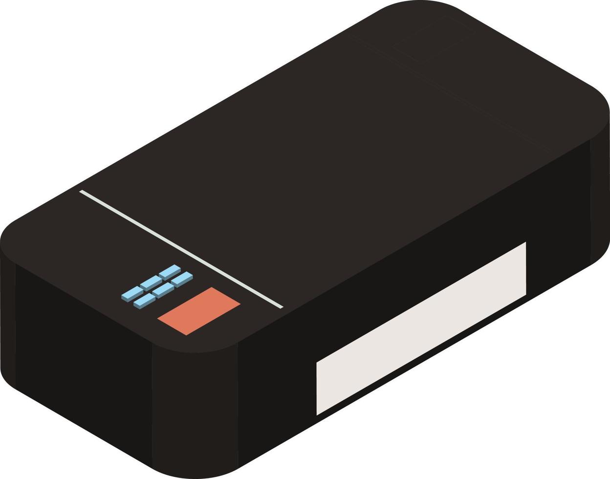 printer illustration in 3D isometric style vector