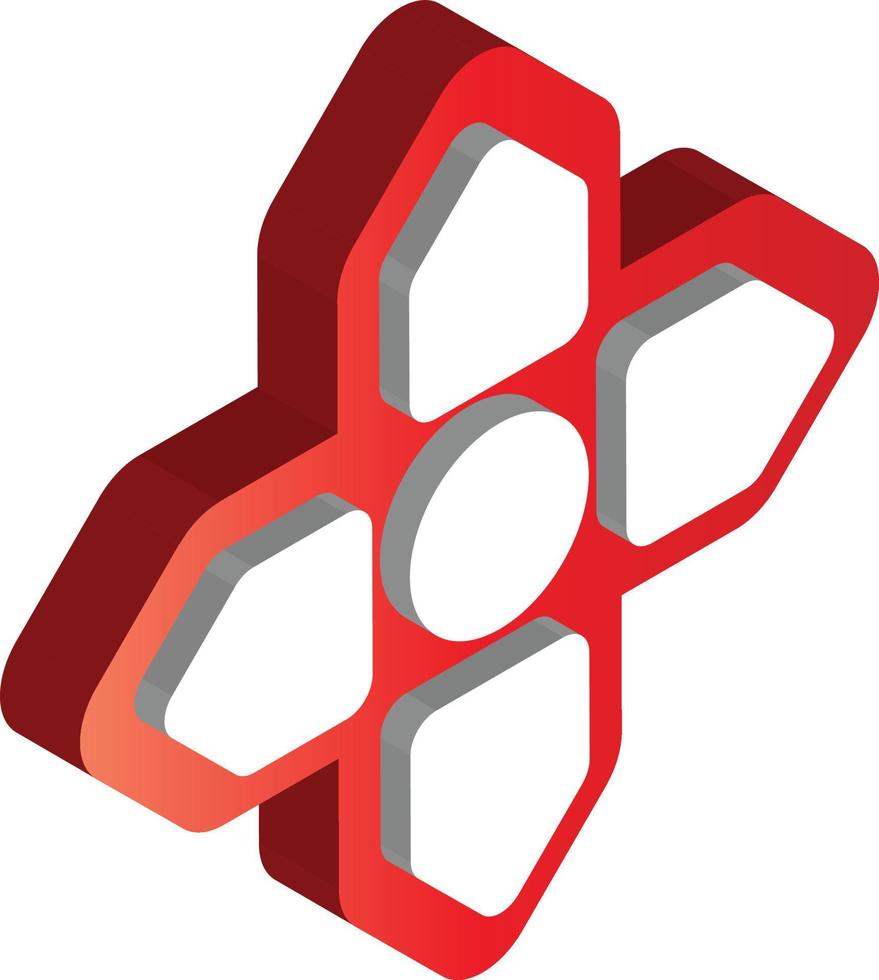 push button for games illustration in 3D isometric style vector
