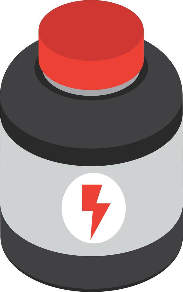 protein powder illustration in 3D isometric style vector