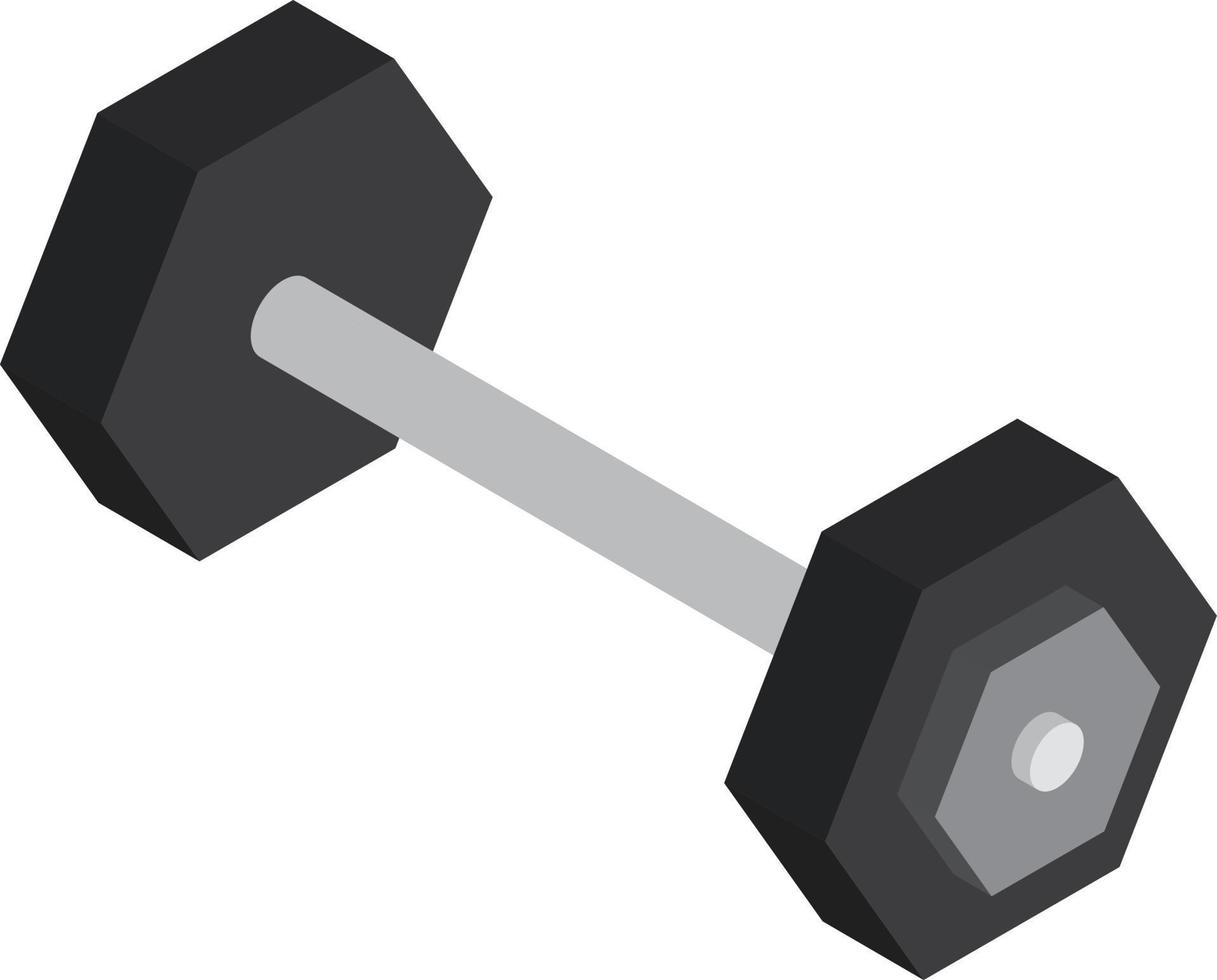 Weight lifting equipment illustration in 3D isometric style vector