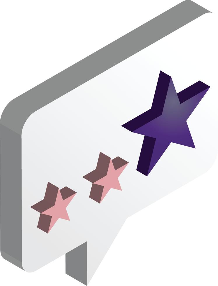 stars and reviews illustration in 3D isometric style vector