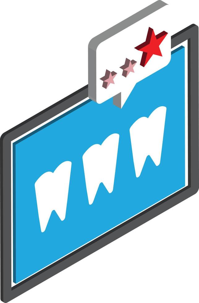 dental x ray illustration in 3D isometric style vector