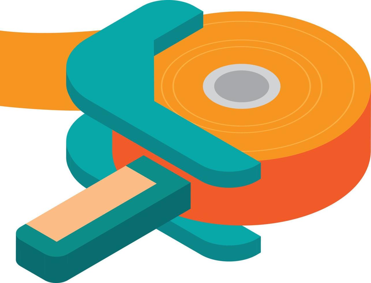 Packing Tape Dispenser illustration in 3D isometric style vector