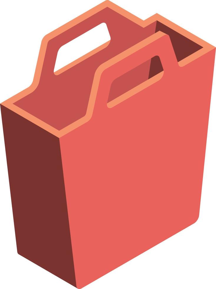 shopping bags illustration in 3D isometric style vector