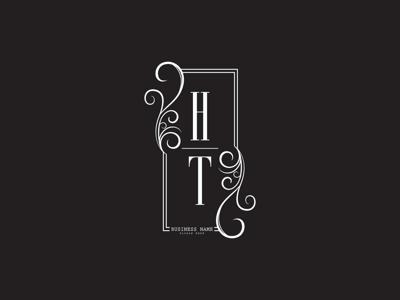 Minimalist Ht th Luxury Logo Letter Vector Image Design