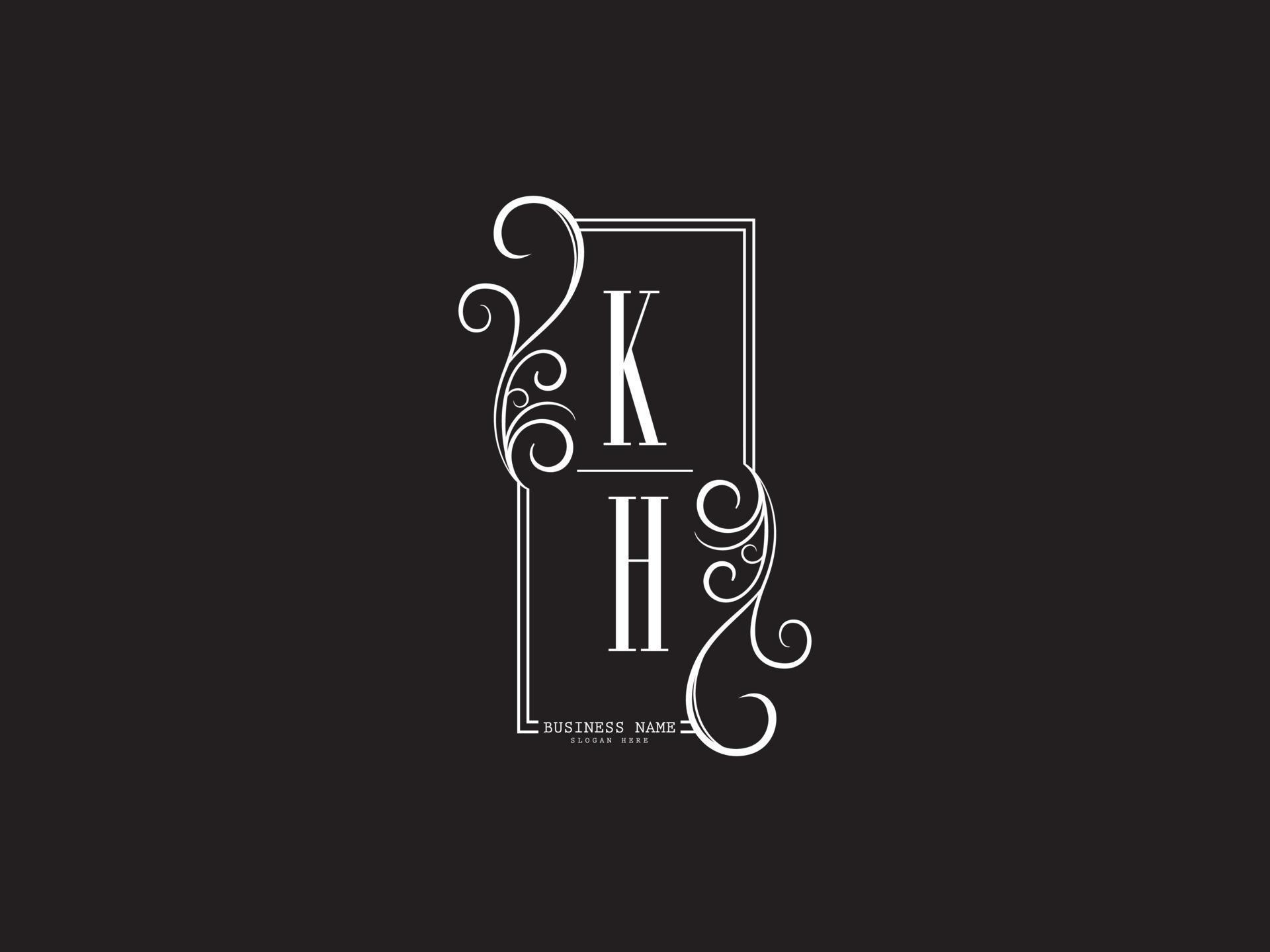 Premium Kh hk Logo Icon, Initials kh Luxury Letter Logo Design 14273608 ...