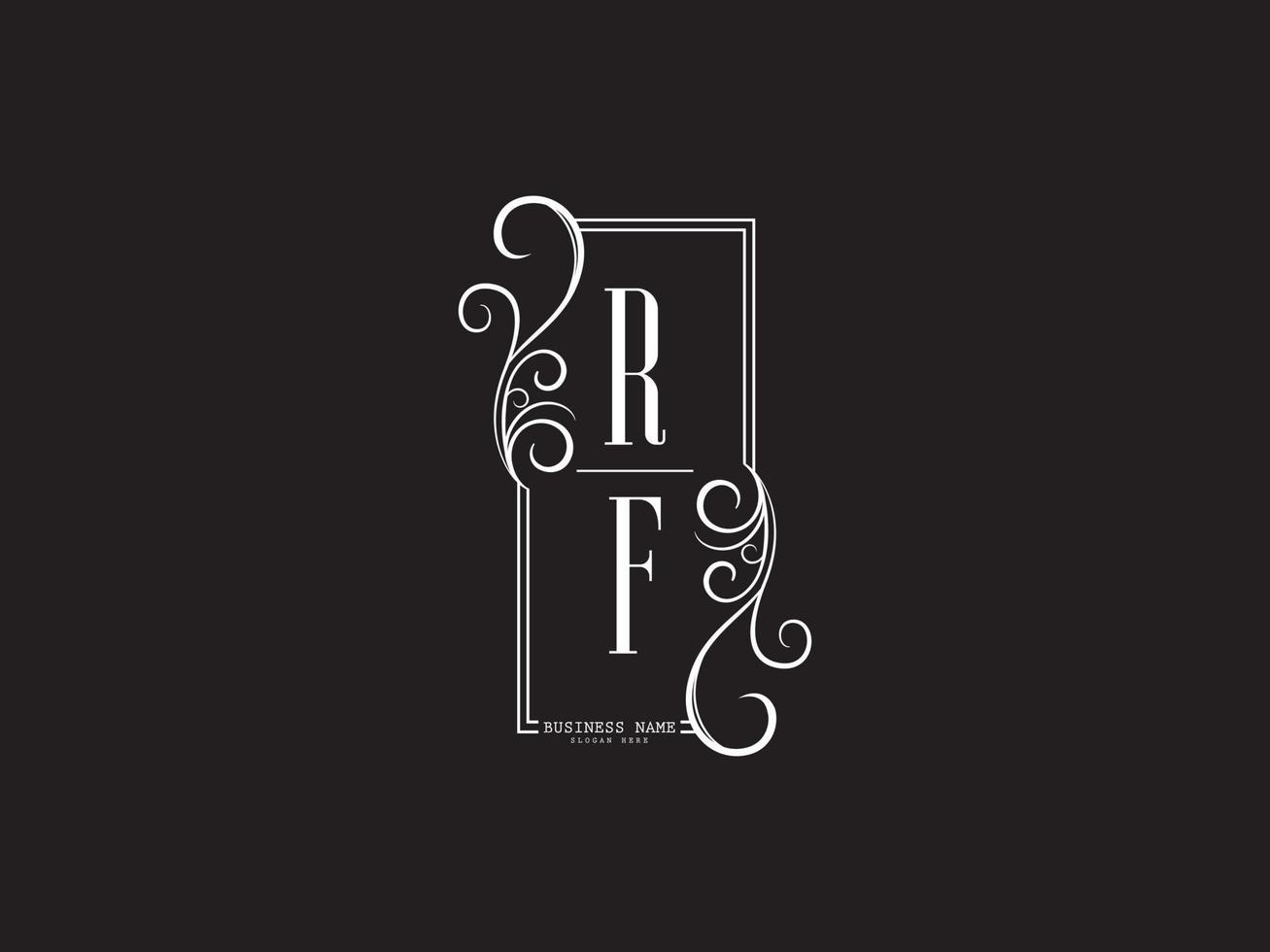 Monogram RF r f Luxury Logo Letter Vector Icon Design