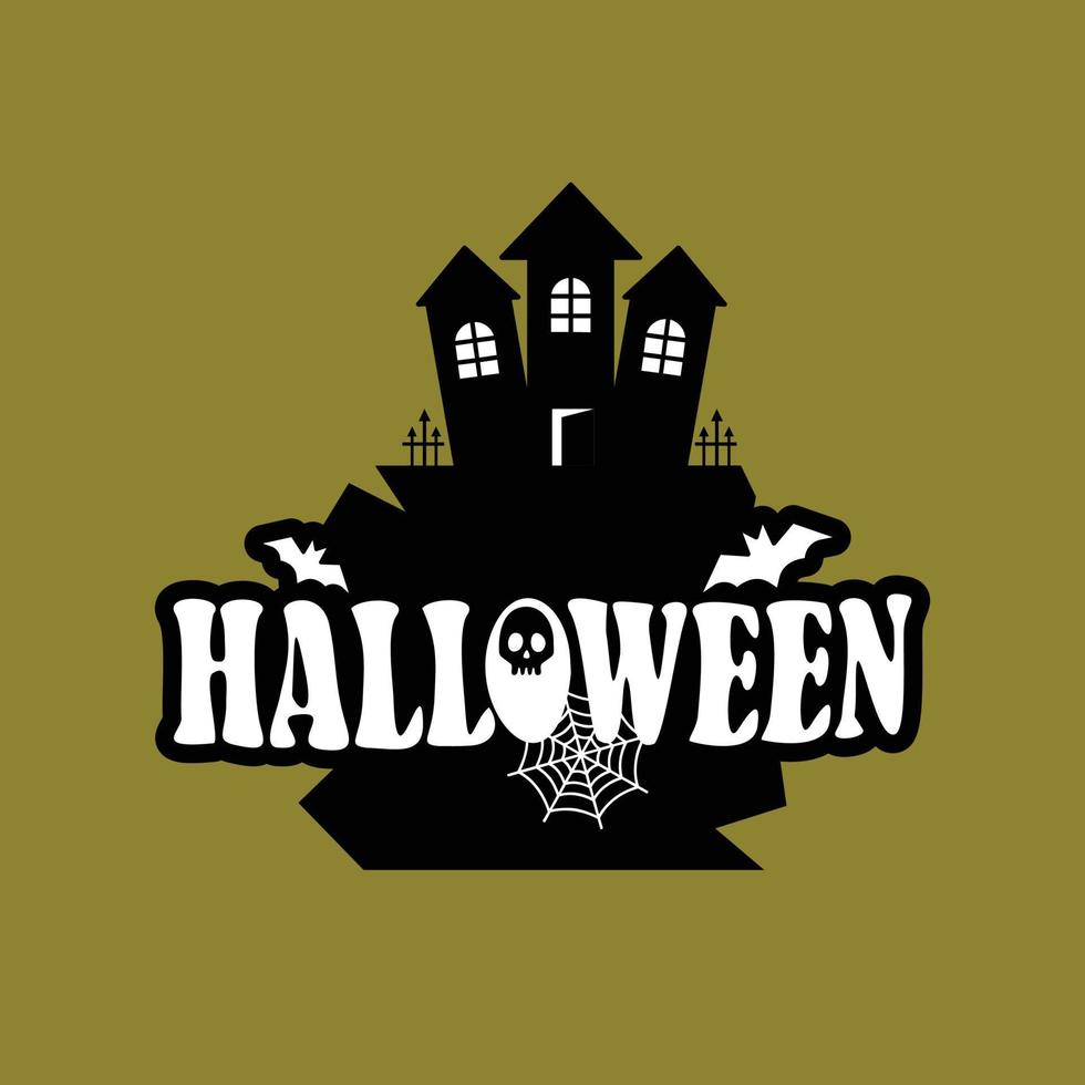 Halloween design with typography and light background vector