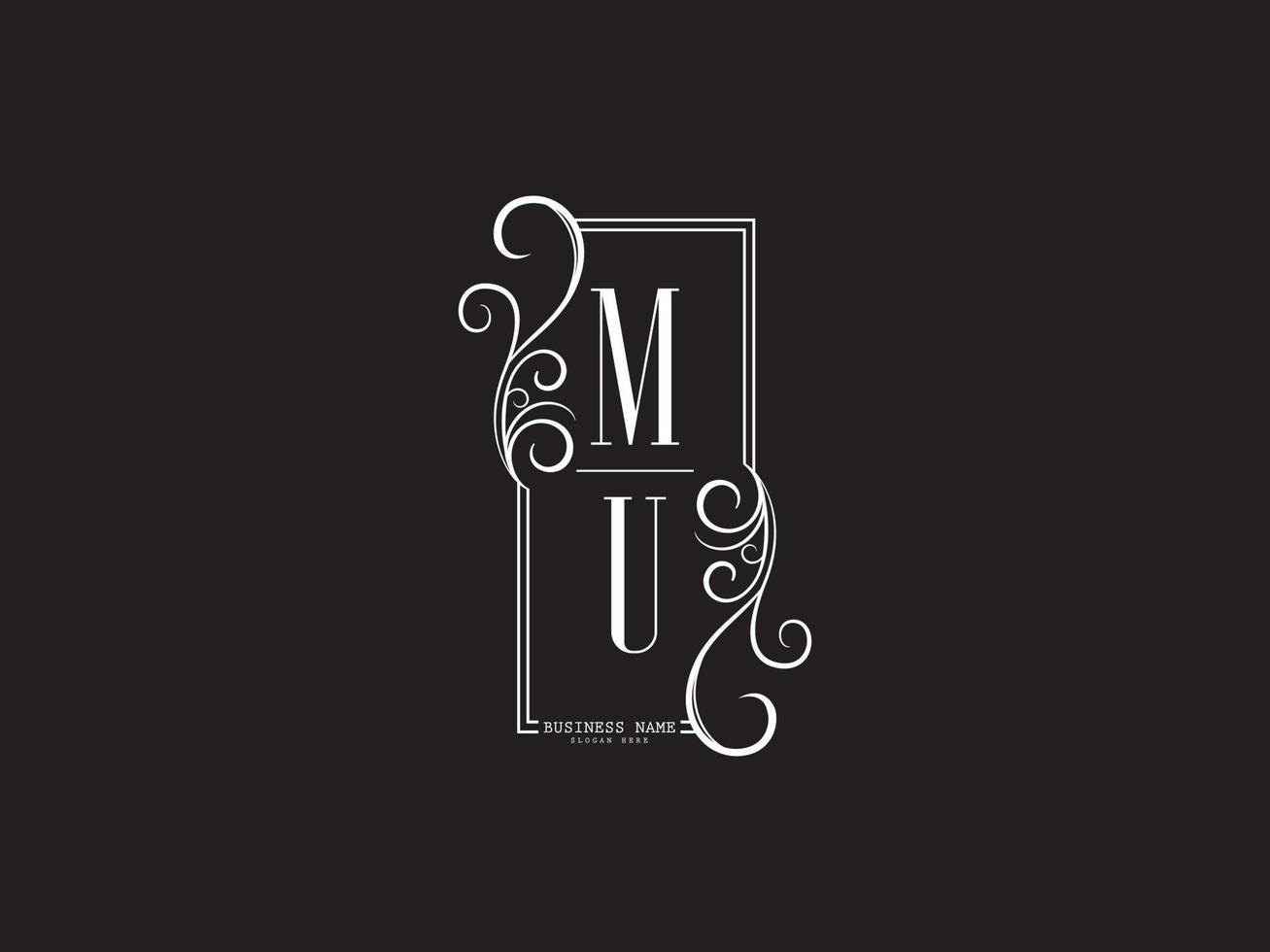 Modern MU Logo Icon, Initials Mu um Luxury Logo Letter Design vector