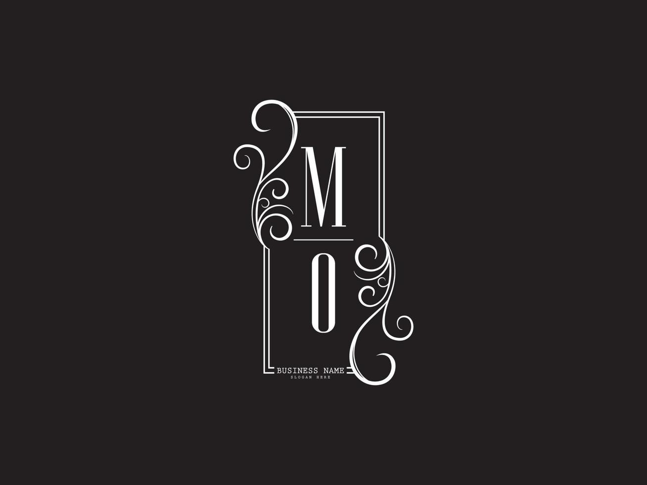 Modern MO Logo Icon, Initials Mo om Luxury Logo Letter Design vector