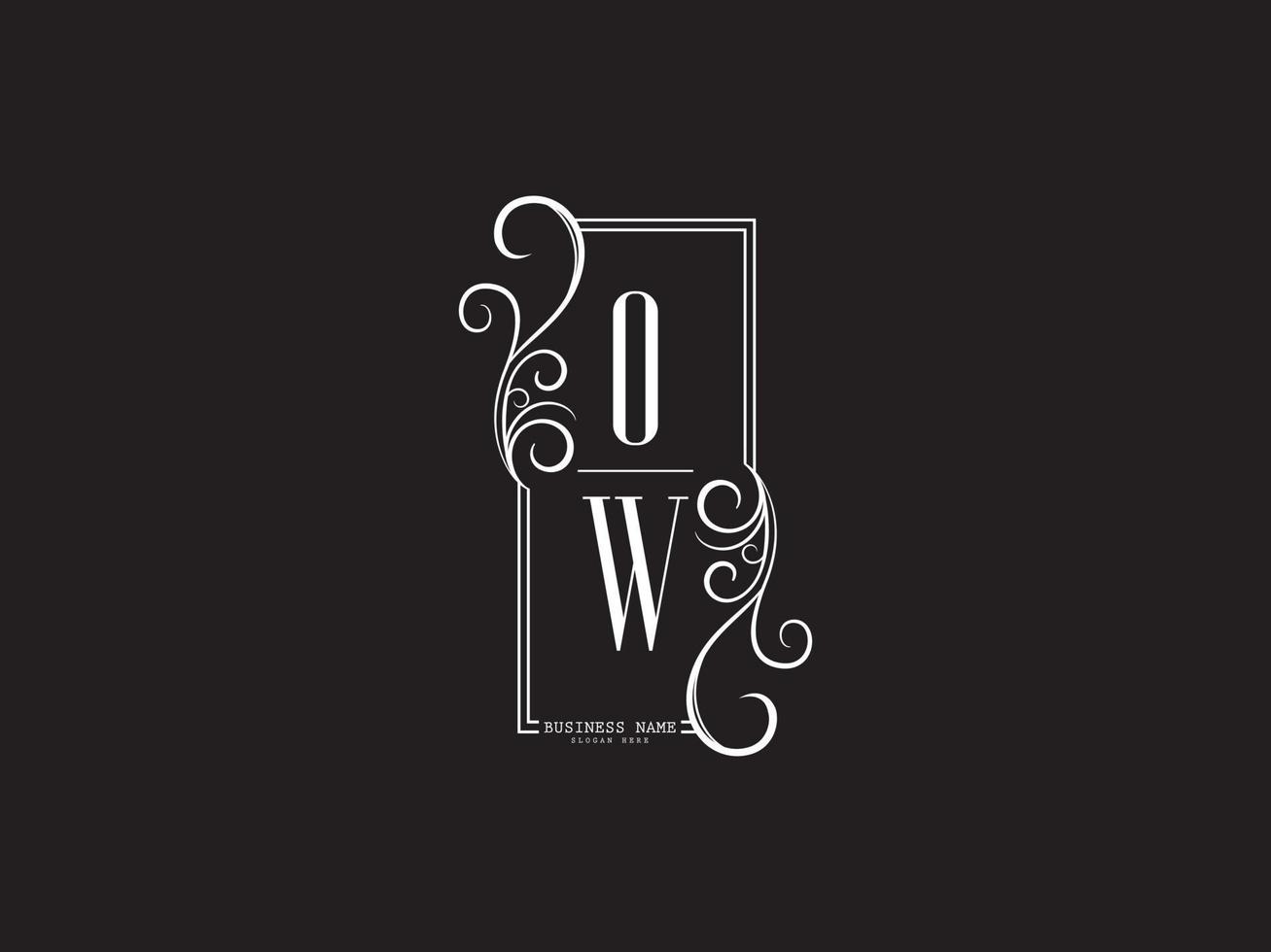 Luxury Ow wo o w Logo Letter Vector Art