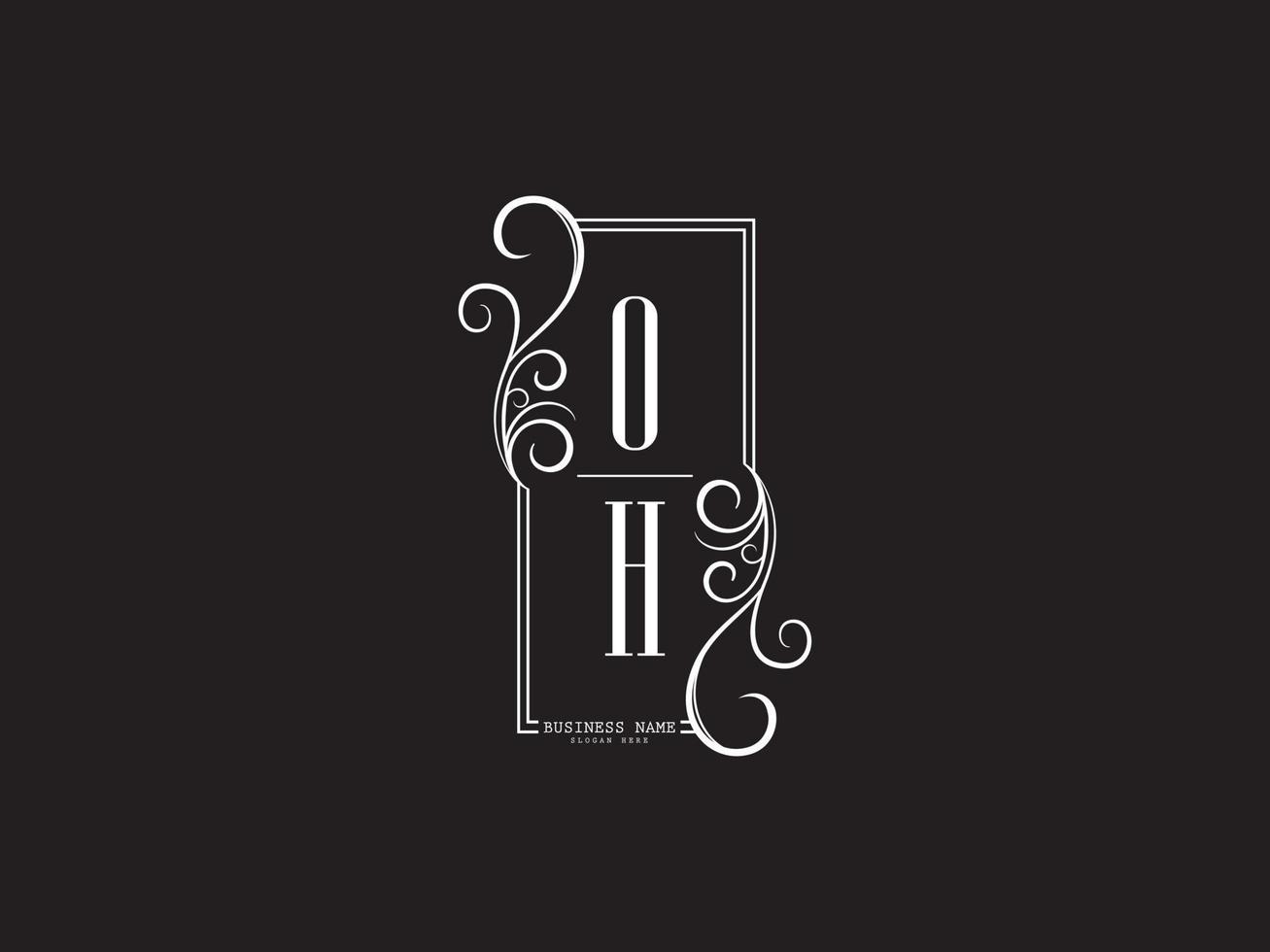 Luxury Oh ho o h Logo Letter Vector Art