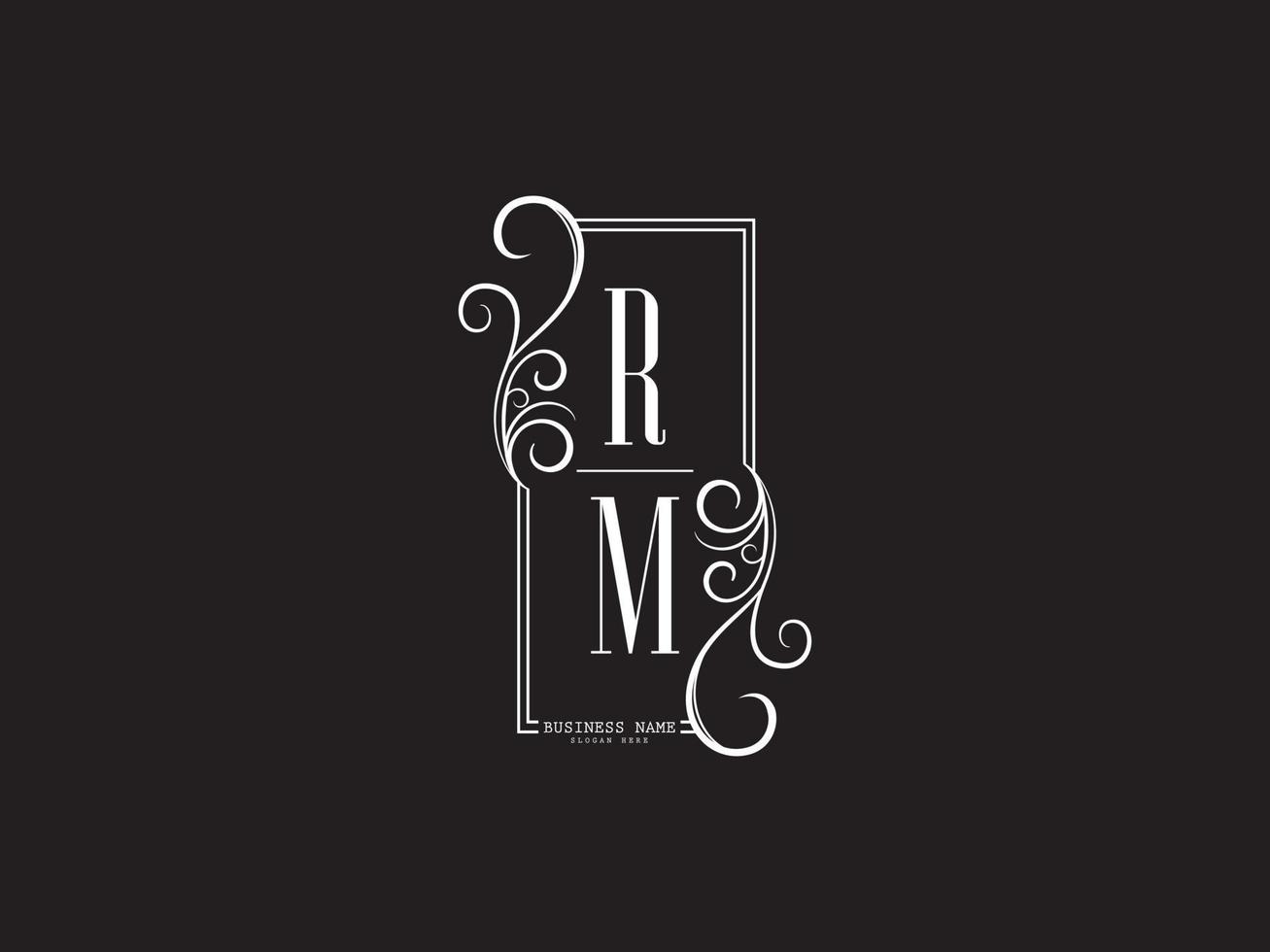 Monogram RM mr Luxury Logo Letter Vector Icon Design