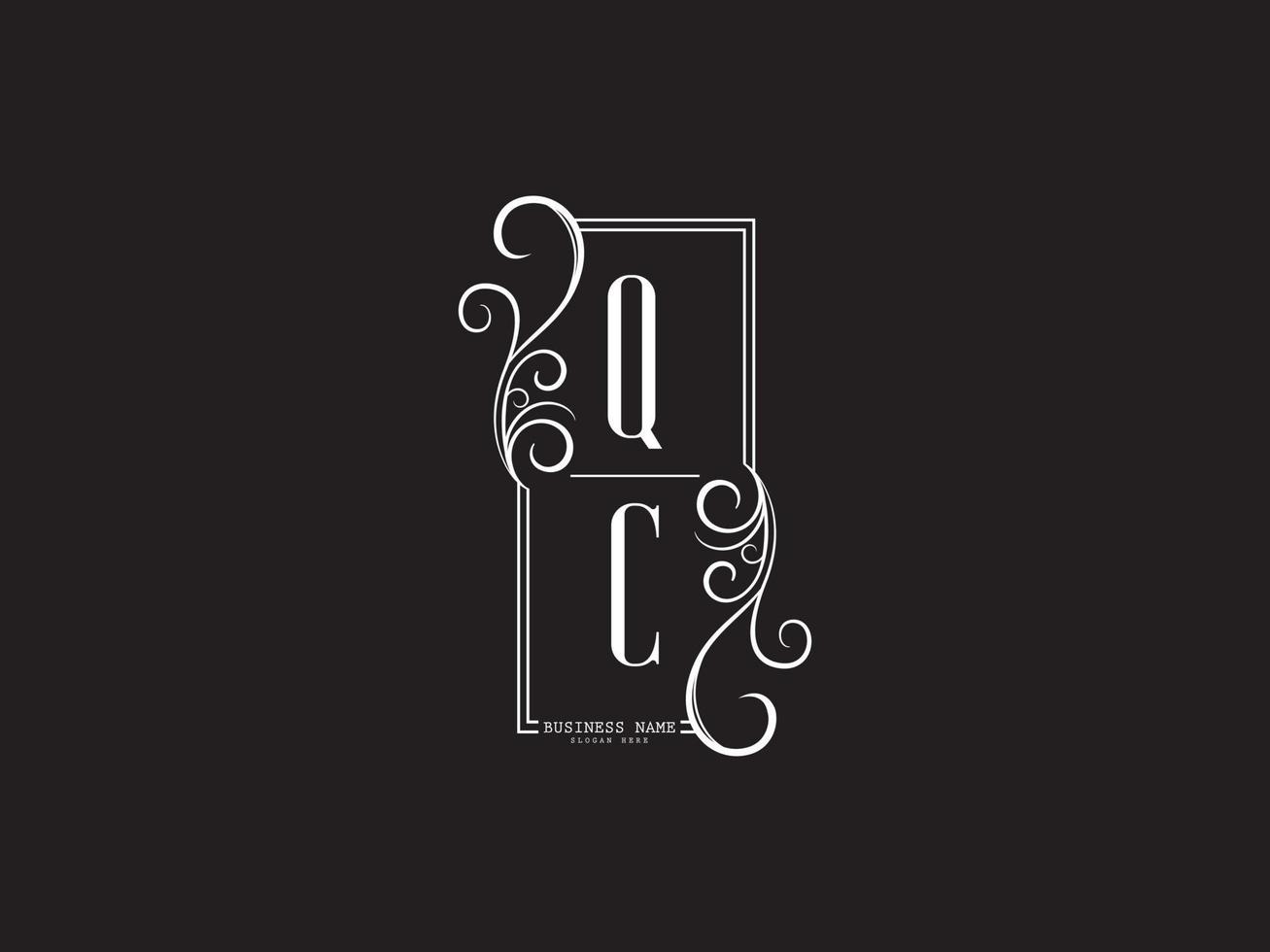 QC, Qc Abstract Luxury Letters Logo Monogram vector