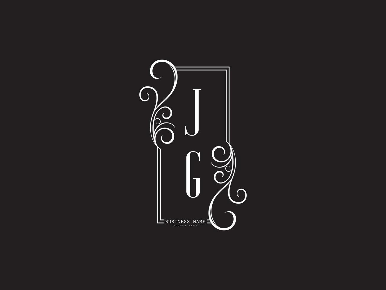 iniciales jg gj icono del logotipo, diseño creativo de imagen del logotipo de la letra de lujo jg vector