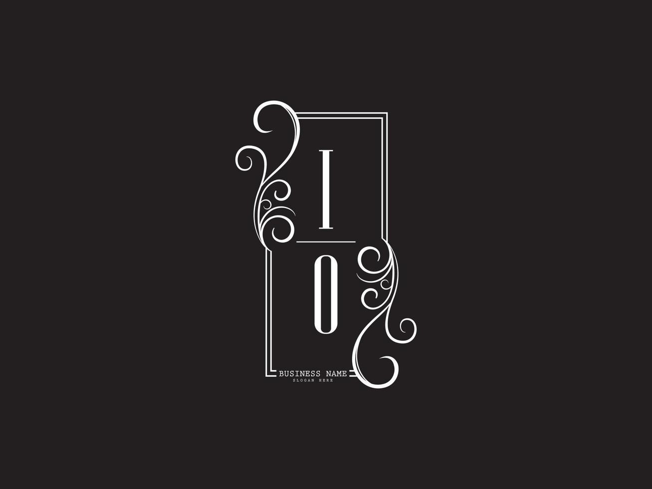 Typography IO Logo, Luxury Io oi Logo Letter Vector