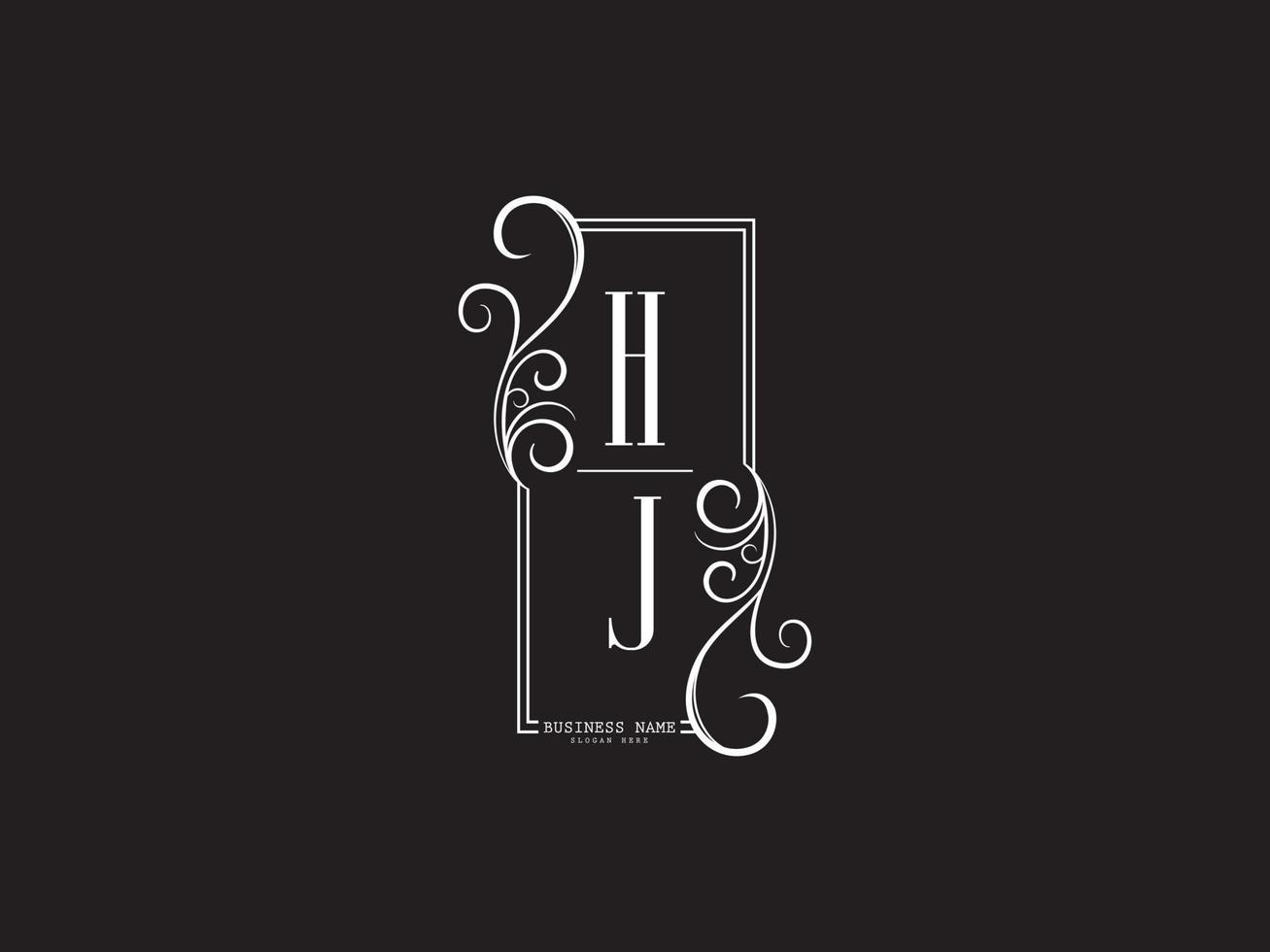 Minimalist Hj jh Luxury Logo Letter Vector Image Design