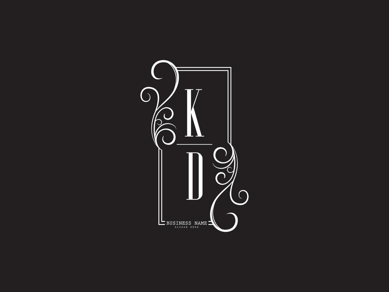 Premium KD dk Logo Icon, Initials kd Luxury Letter Logo Design vector