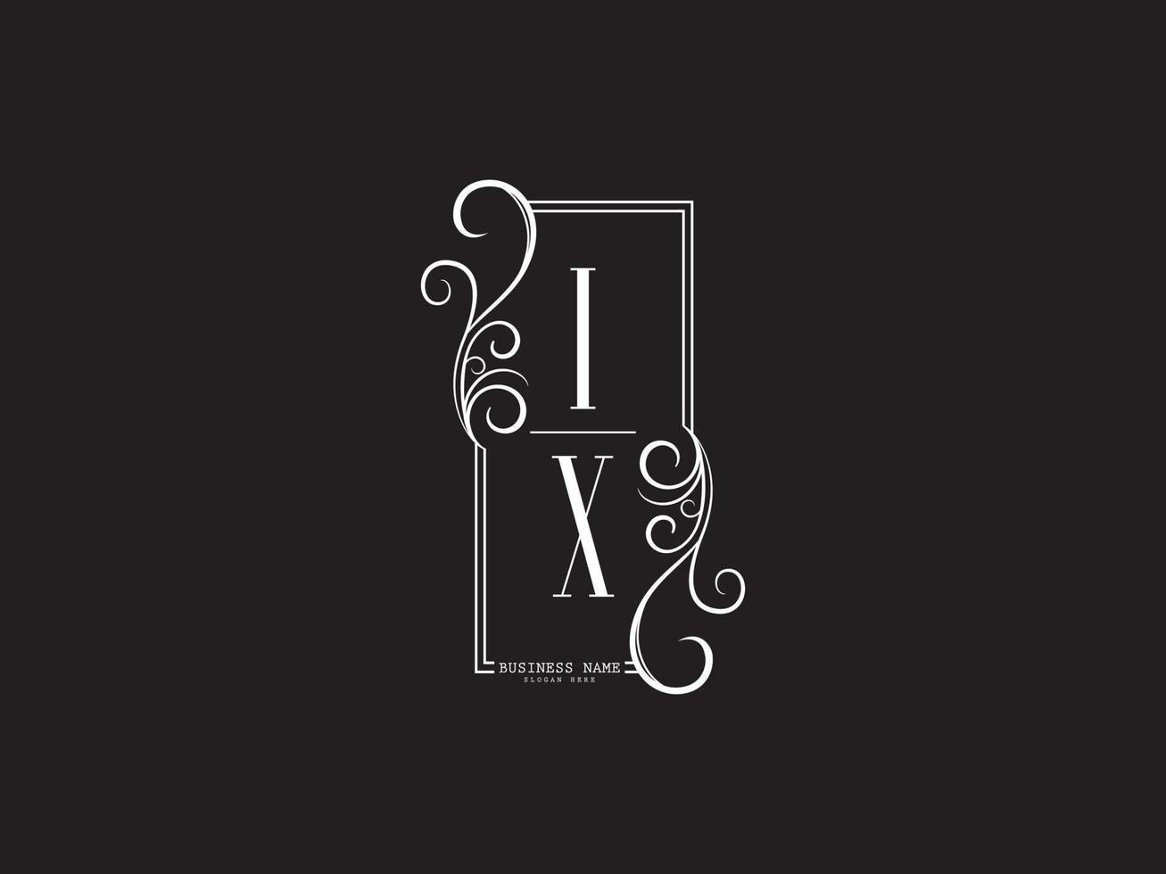 Typography IX Logo, Luxury Ix xi Logo Letter Vector