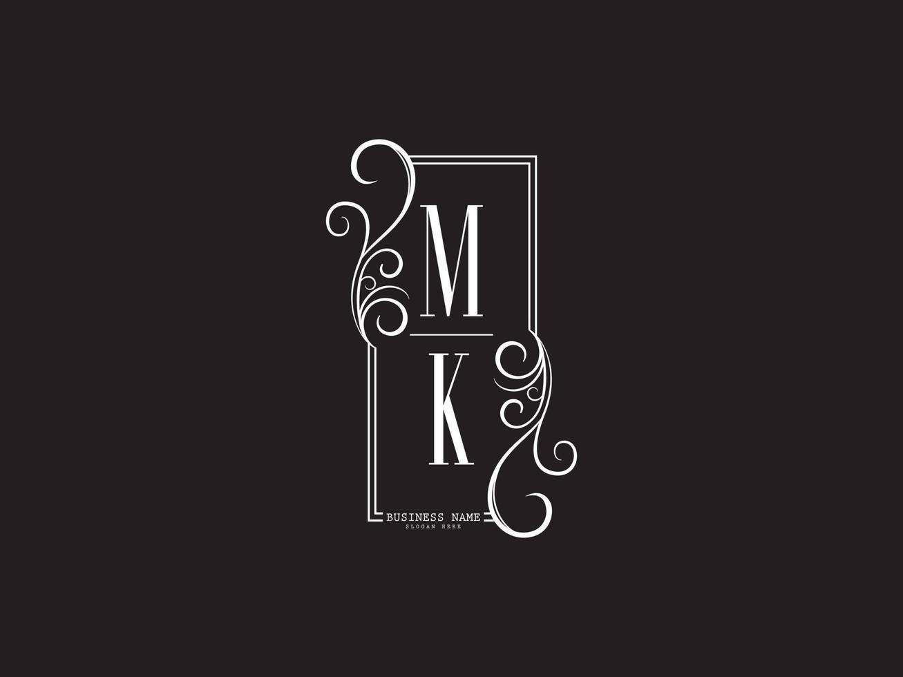 Modern MK Logo Icon, Initials Mk km Luxury Logo Letter Design vector