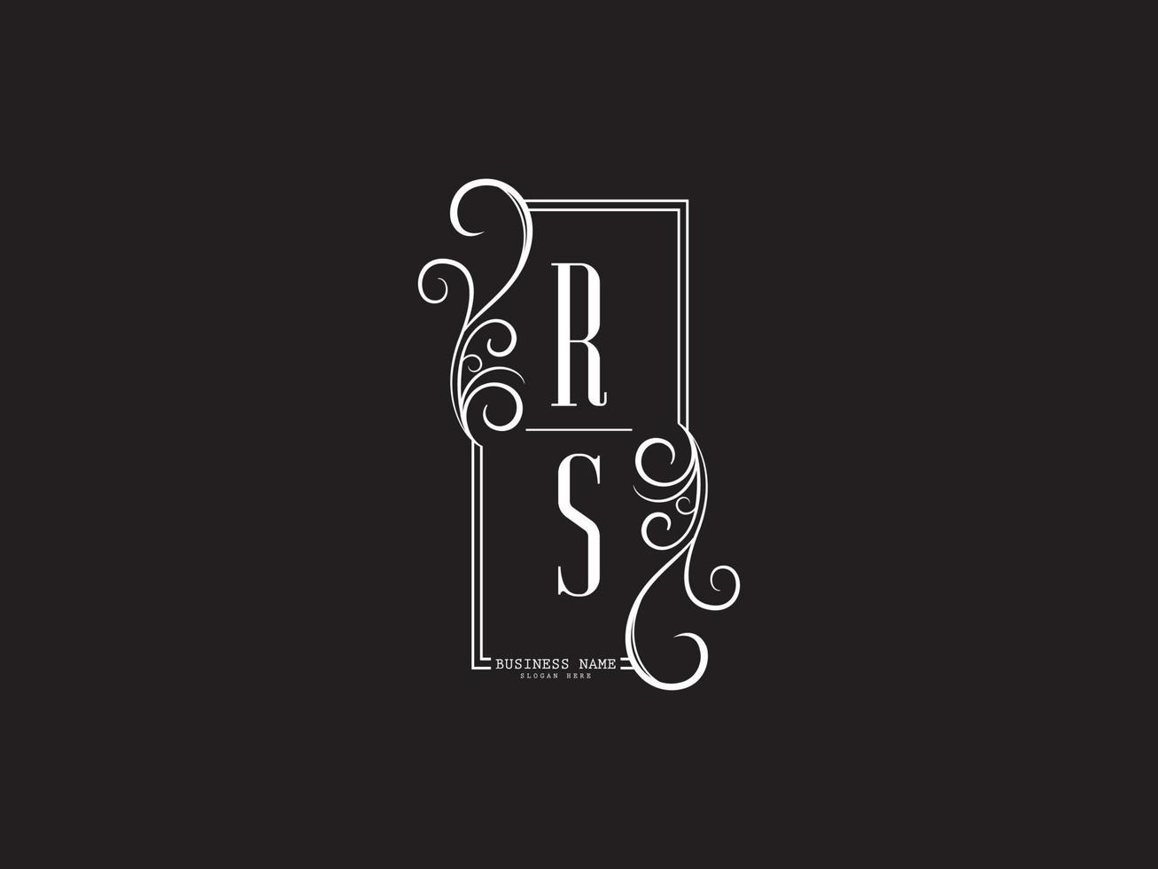 Monogram RS r s Luxury Logo Letter Vector Icon Design