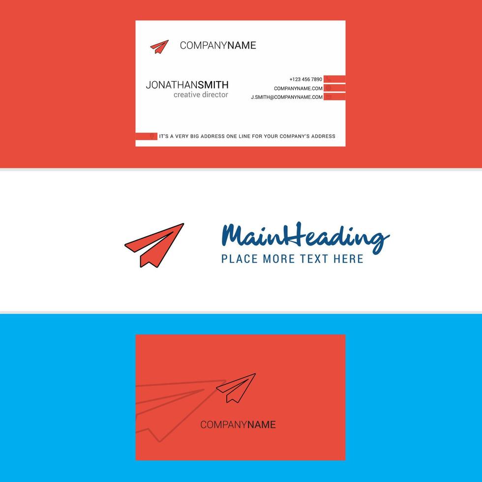 Beautiful Send button Logo and business card vertical Design Vector