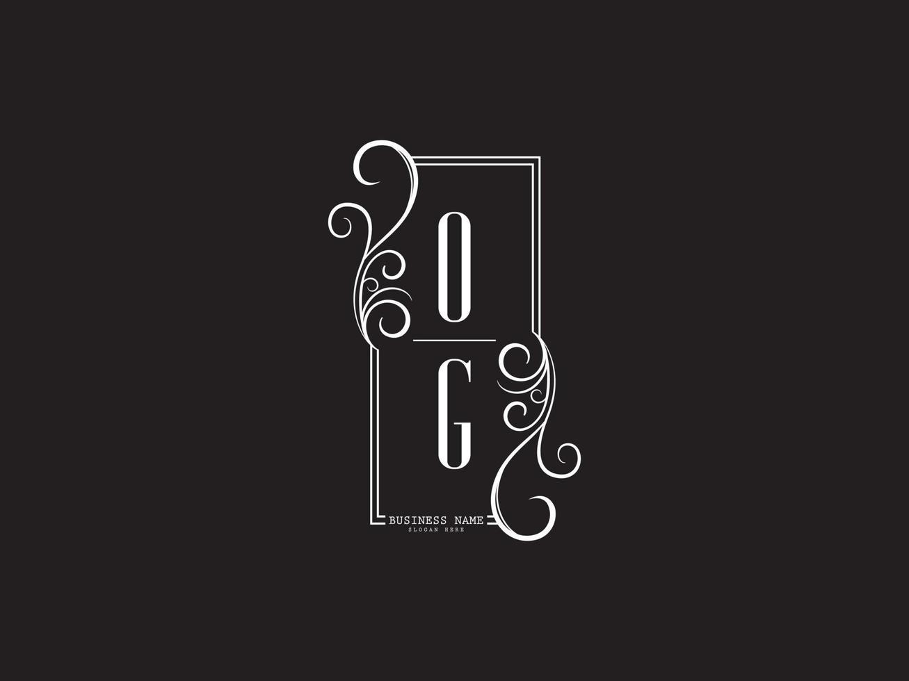 Luxury Og go o g Logo Letter Vector Art