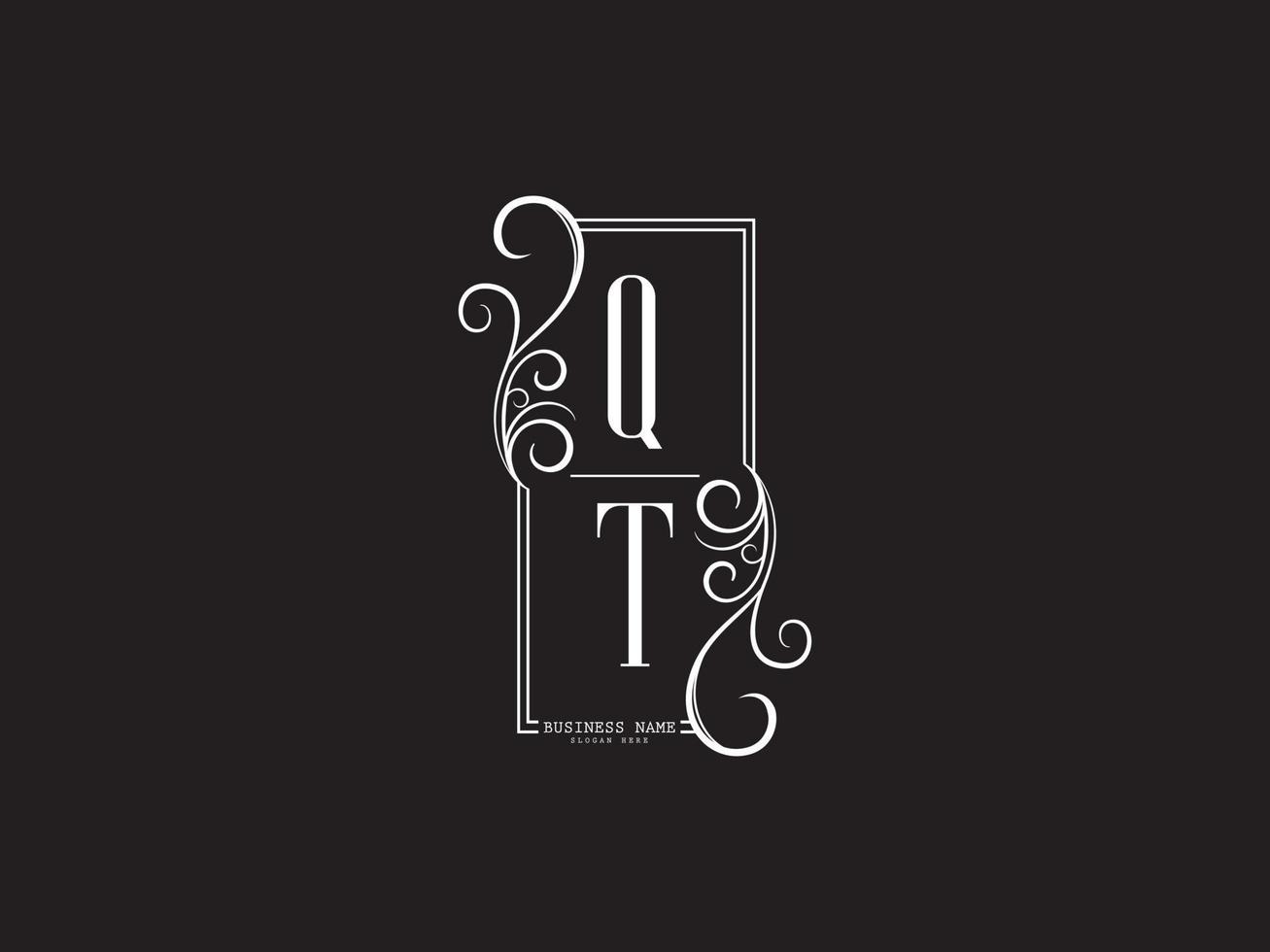 Qt, QT Abstract Luxury Letters Logo Monogram vector