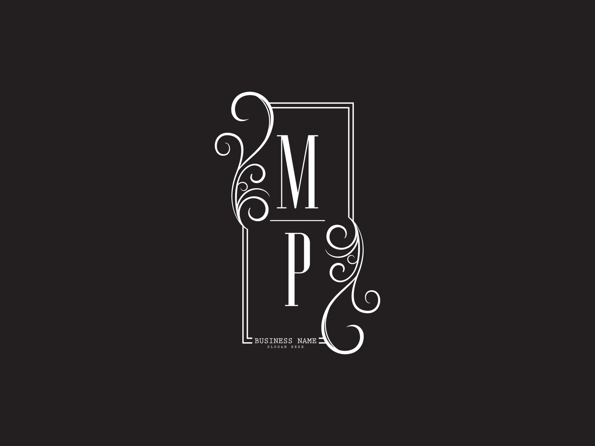 Premium Vector  Luxury letter pm or mp monogram logo design vector