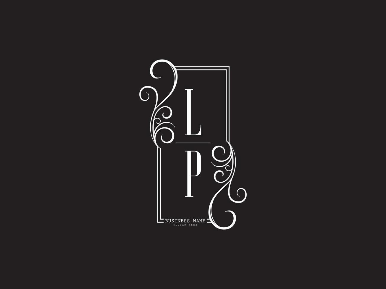 Letter LP Logo Icon, Initials Lp pl Luxury Logo Image Design vector