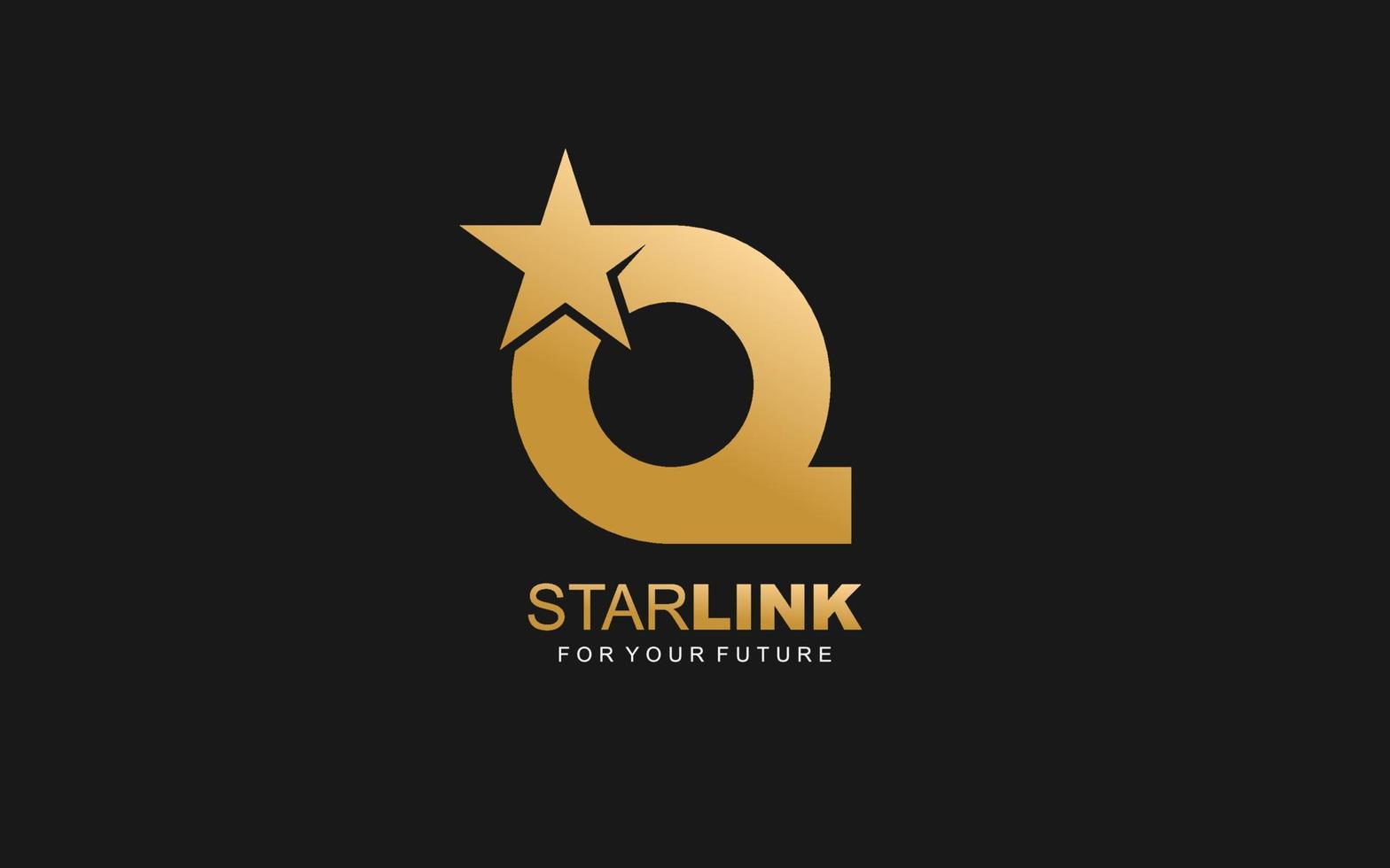 Q logo star for branding company. letter template vector illustration for your brand.