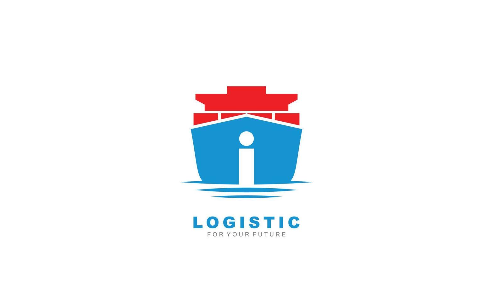 I logo logistic for branding company. shipping template vector illustration for your brand.