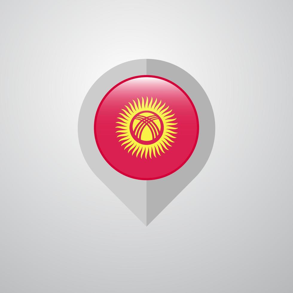 Map Navigation pointer with Ladonia flag design vector