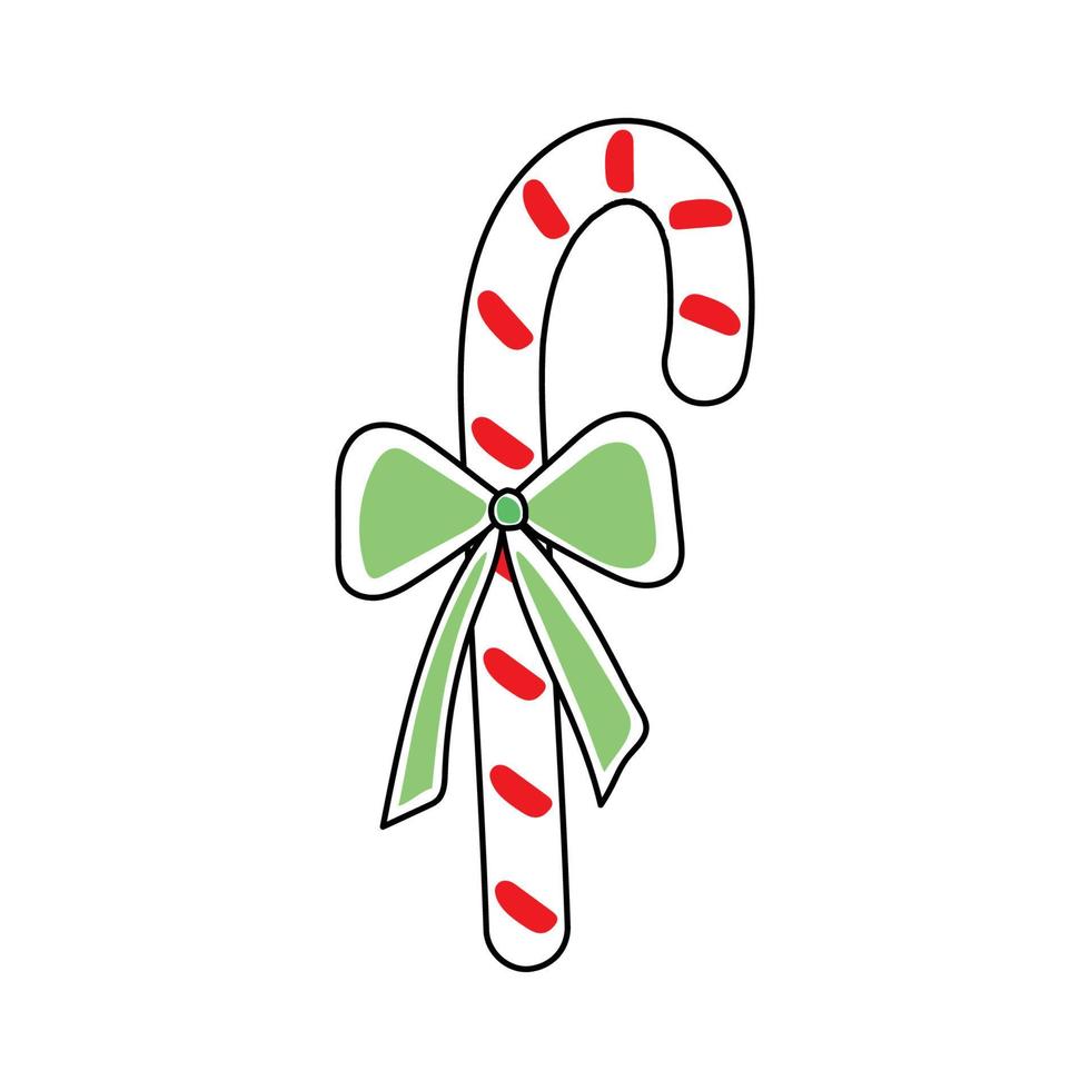 Christmas lollipop with a bow vector