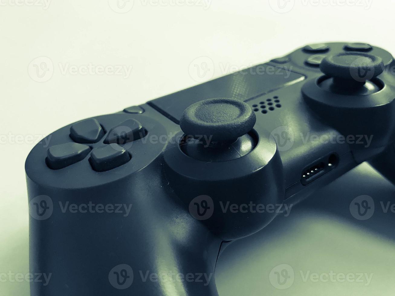 Beautiful black and white digital modern new game joystick for computer video games gamepad photo