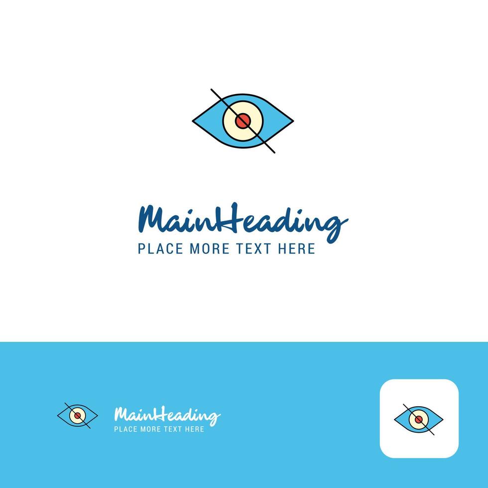 Creative Eye Logo Design Flat color Logo place for Tagline Vector Illustration