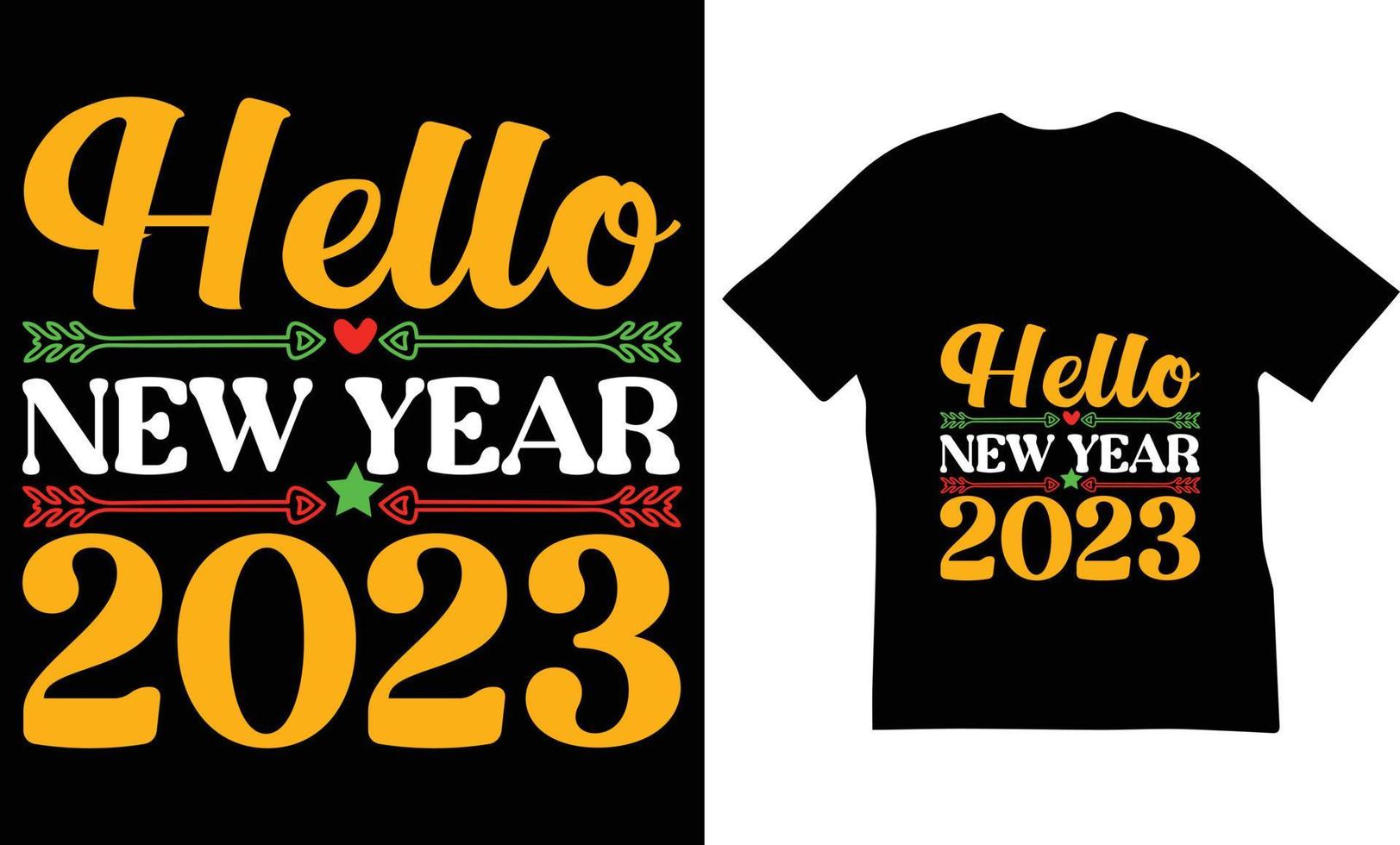 Happy New Year T-Shirt Design. vector