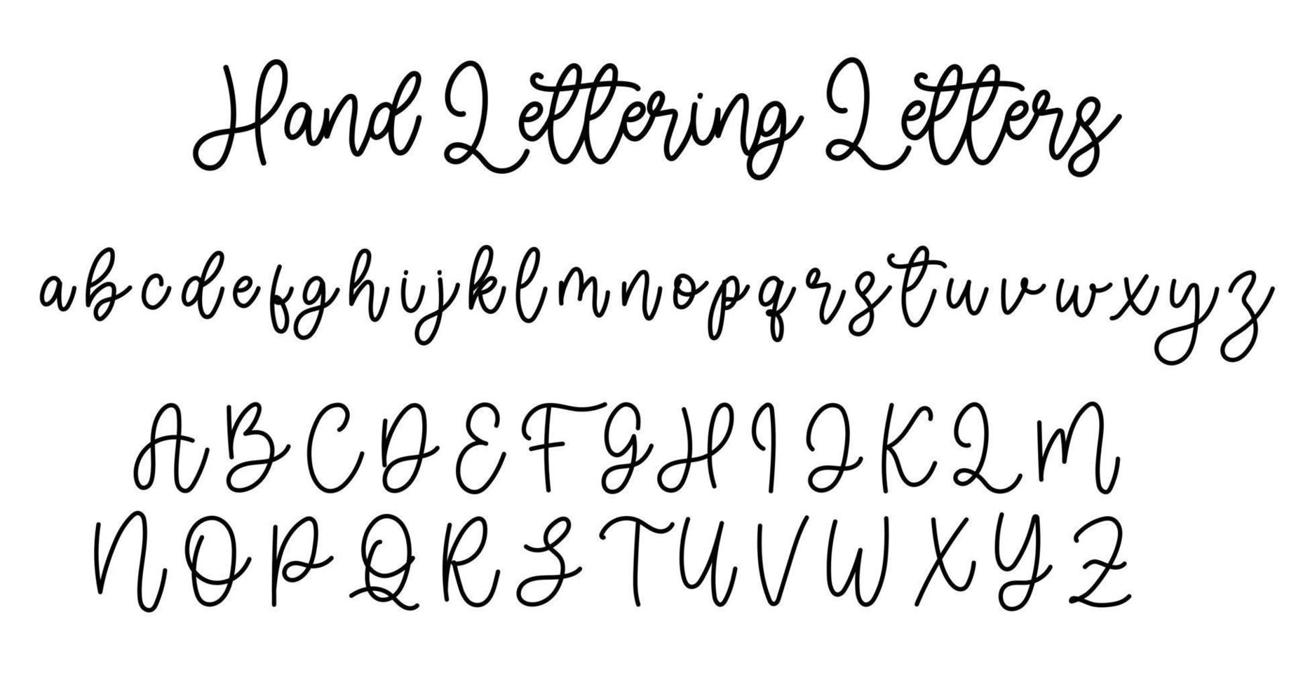 Hand Lettering Letters. Perfect for lettering. Make your word. vector