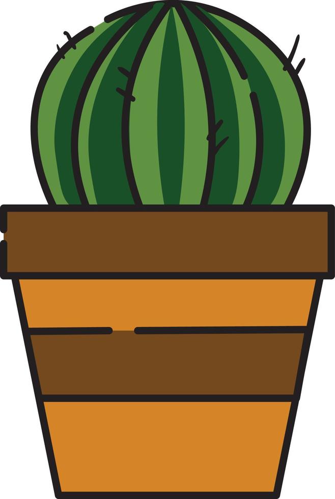 cute cartoon cactus vector