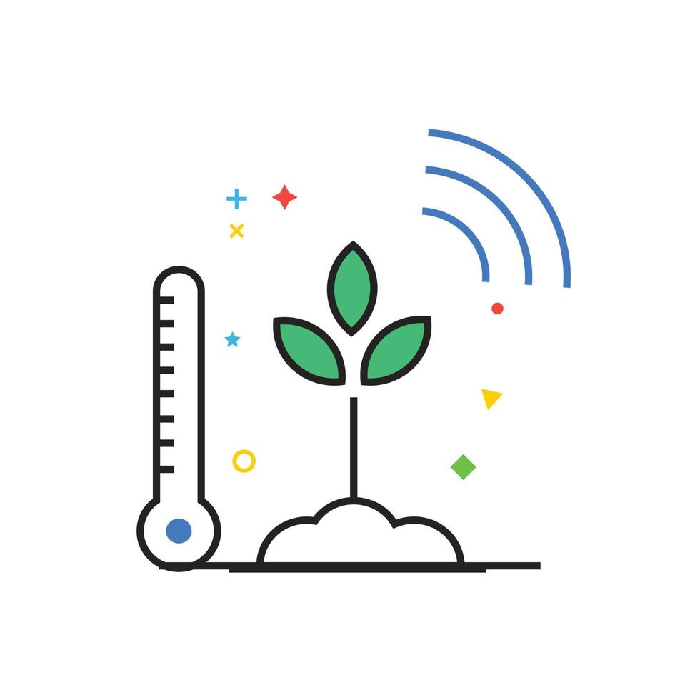 smart farming icon, agriculture, ecology, digital. very suitable for websites, apps and others. vector