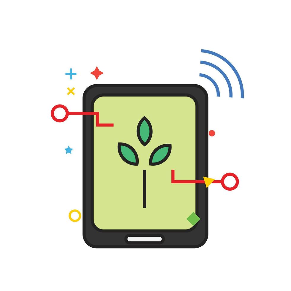 smart farming icon, agriculture, ecology, digital. very suitable for websites, apps and others. vector