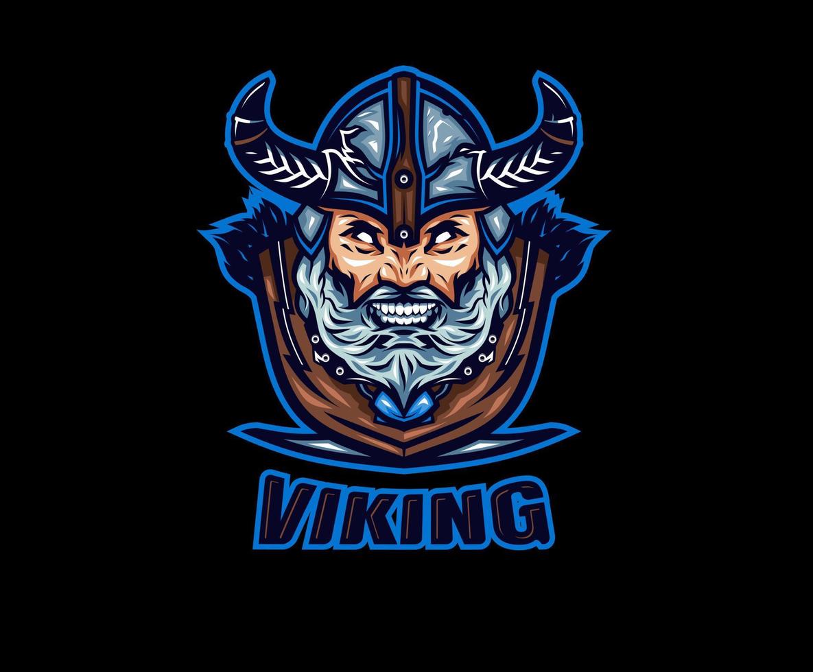 mascotas vikingas, mascotas deportivas, colección colorida, ilustración vectorial vector