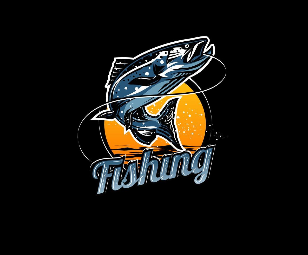 Fishing mascots, Sports mascots, colorful collection, vector illustration